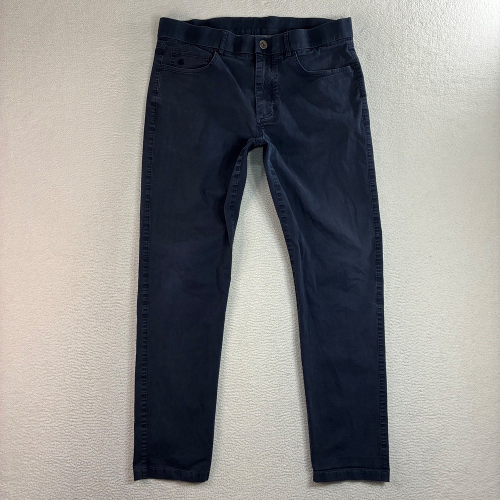 Greyson Wainscott 5 Pocket Pants Men 33x29 Blue Slim Stretch Chino Preppy Golf